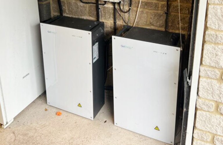 Solar panel home battery storage